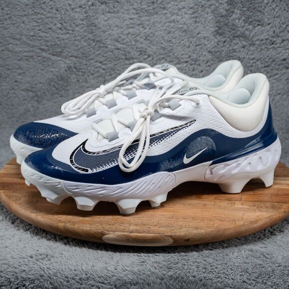 Nike Men's Alpha Huarache Elite 4 Low MCS - FD6255 103 - White / Blue - Size: 14 - Picture 4 of 7